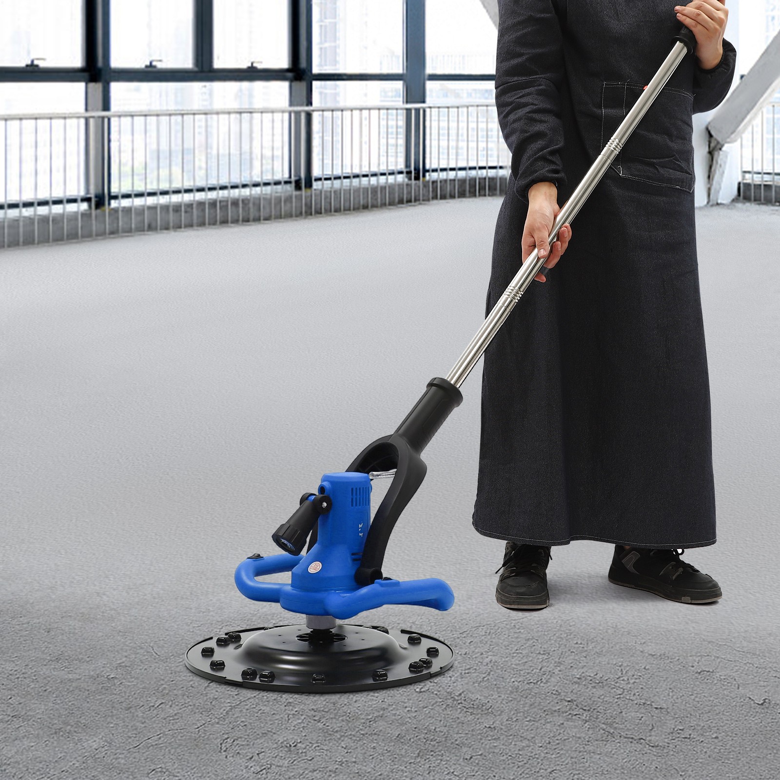 Concrete Polisher Grinder, 1680W 110V, 6 Speed 80-200 RPM, 14.96 Inch Disc