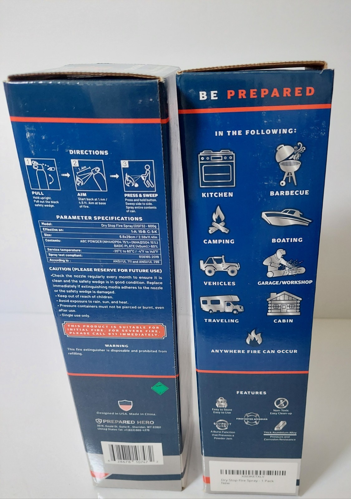 2 Pack Dry Stop Spray by Portable Extinguisher Home, Car 07/23 Date