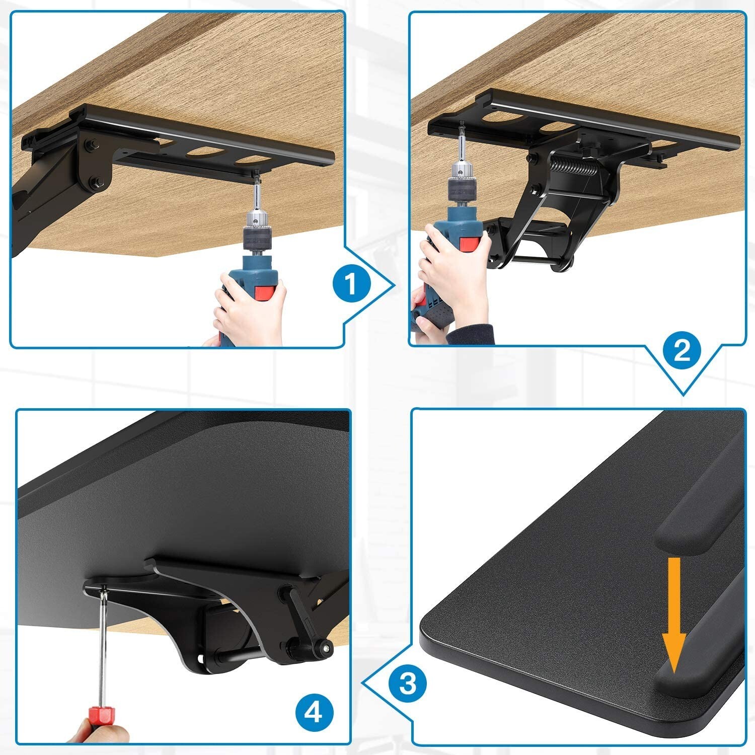 HUANUO Keyboard Tray Under Desk, 360