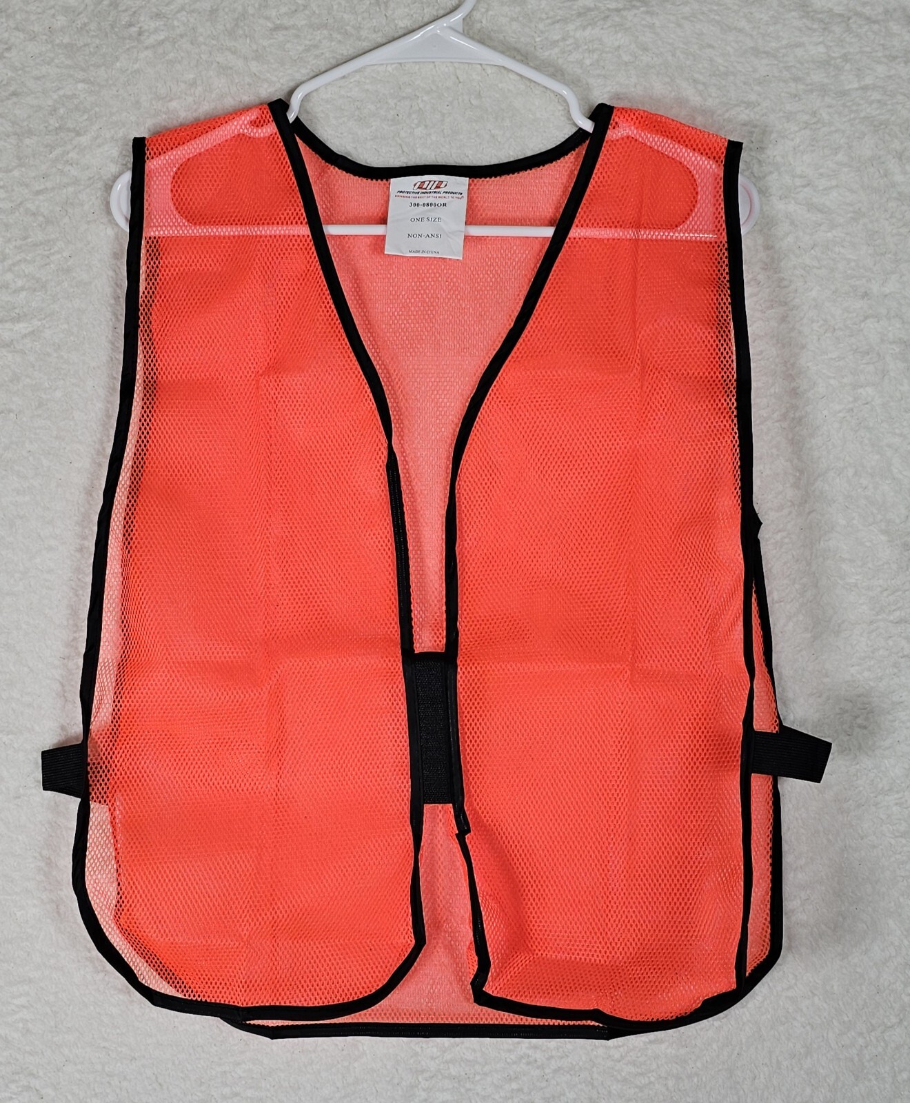 New PIP Hi-Visibility Orange Safety Vest, Mesh, One Size, NON-ANSI, New