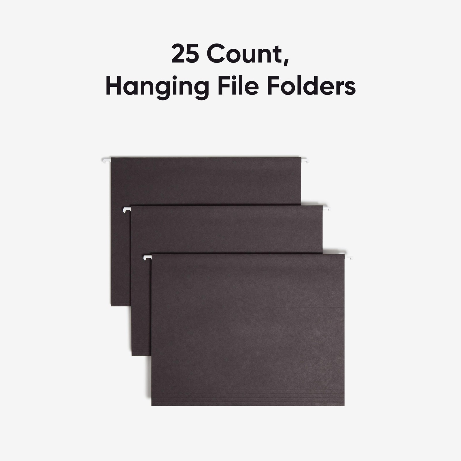 Smead Standard Hanging File Folders, 25 Count, Letter Size, 25 Black