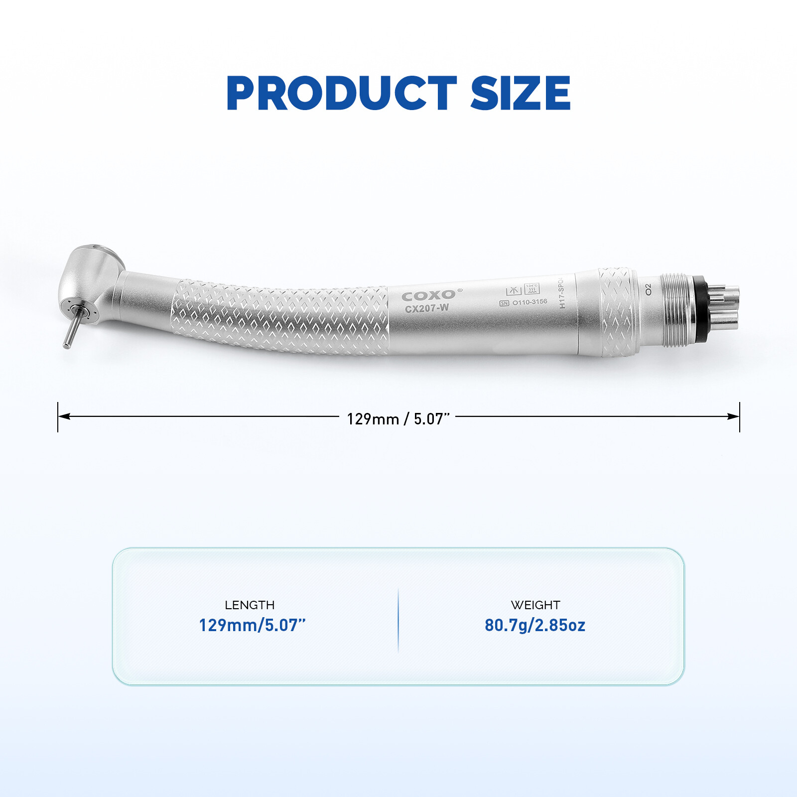 COXO Dental High Speed Handpiece Air Turbine with 4holes Coupler Standard Head
