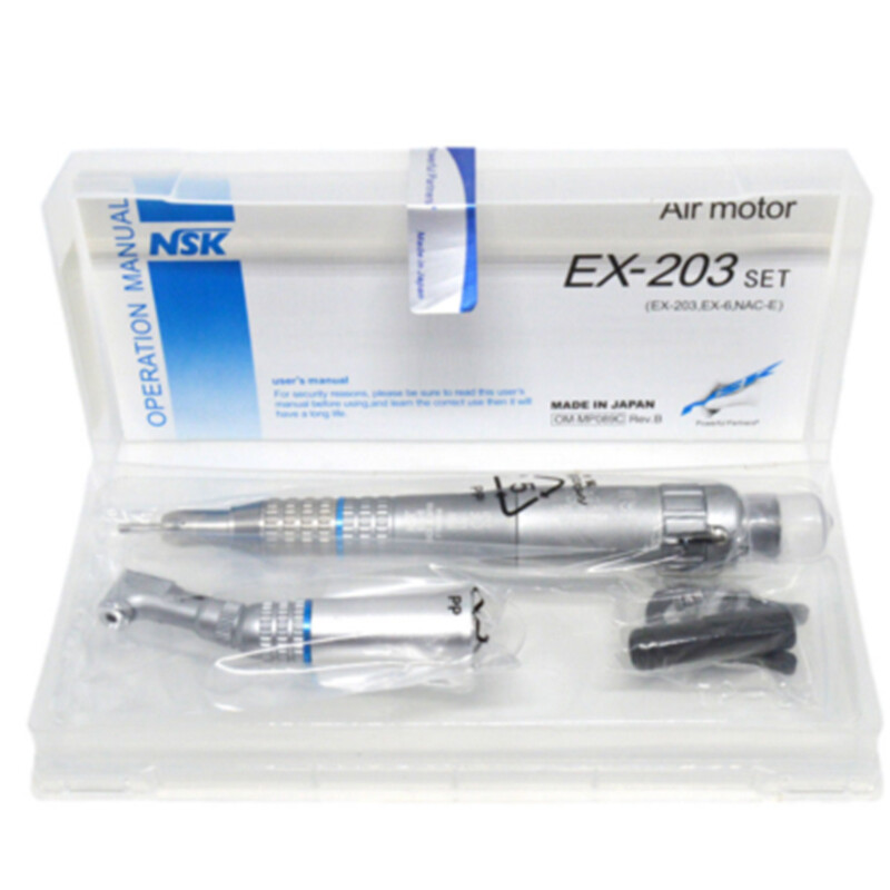 Dental Low Speed Handpiece Drill Complete Kit EX-203 Set Borden 2 Holes US STOCK