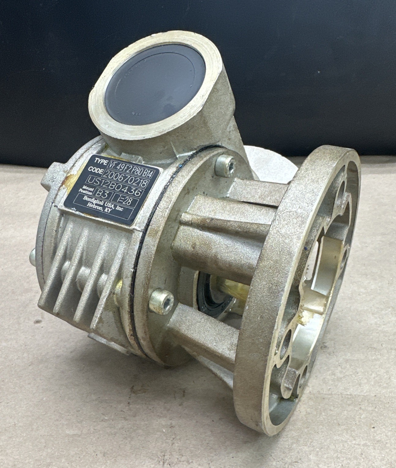 Bonfiglioli VF 49 F2 P80 B14 / B3 28:1 Right Angle Speed Reducer 200670218 🇺🇸
