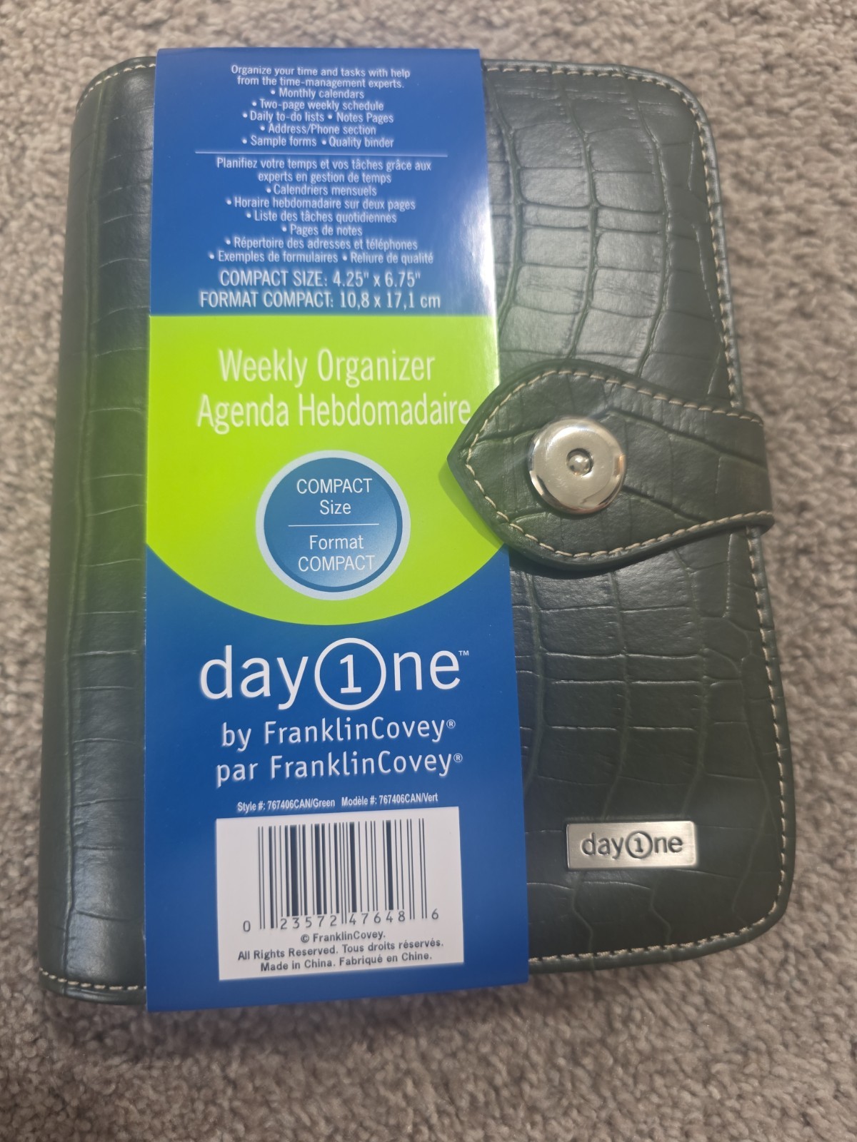 Franklin Covey Compact Day 1 Weekly Organizer Vintage 4.25″ X 6.75″