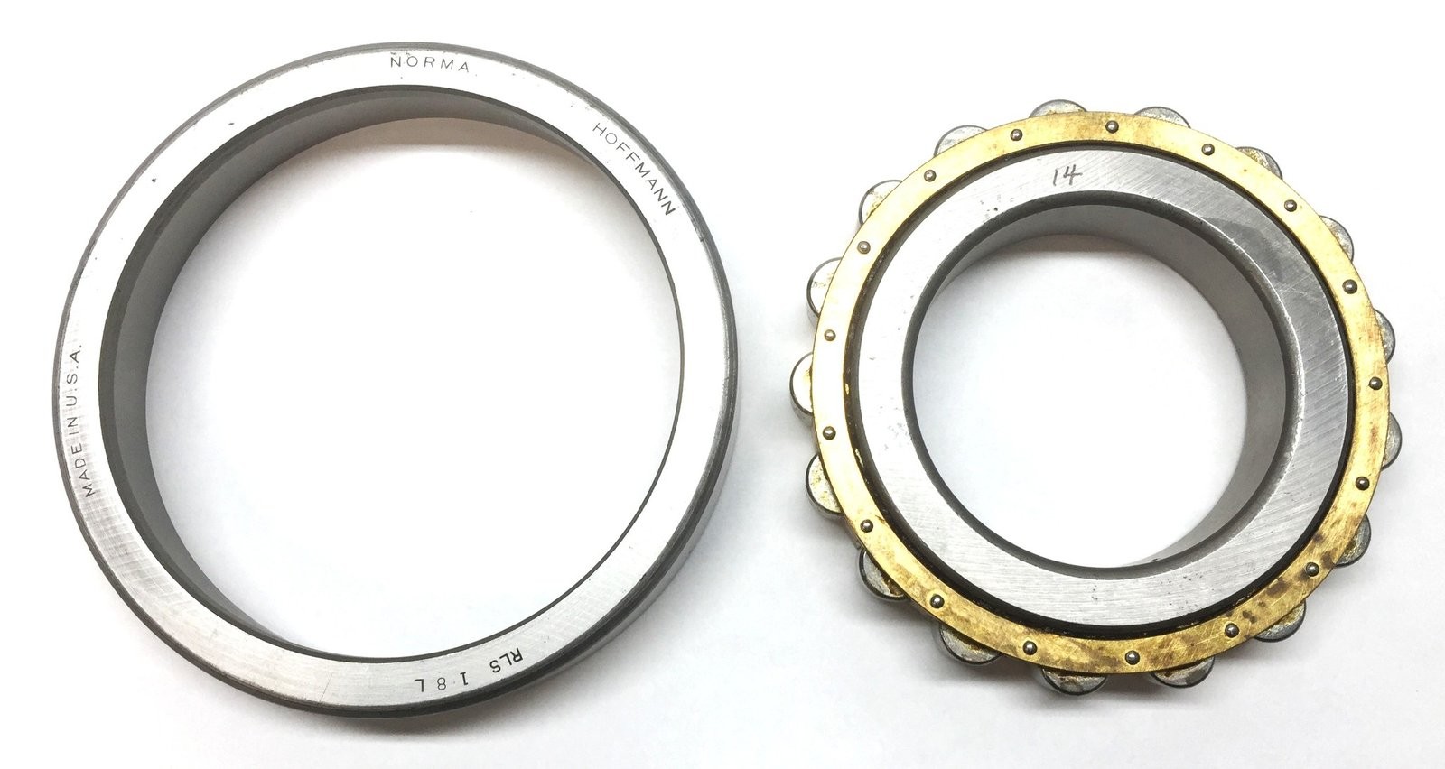 Norma-Hoffman Cylindrical Roller Bearing with Outer Race RLS18 NOS