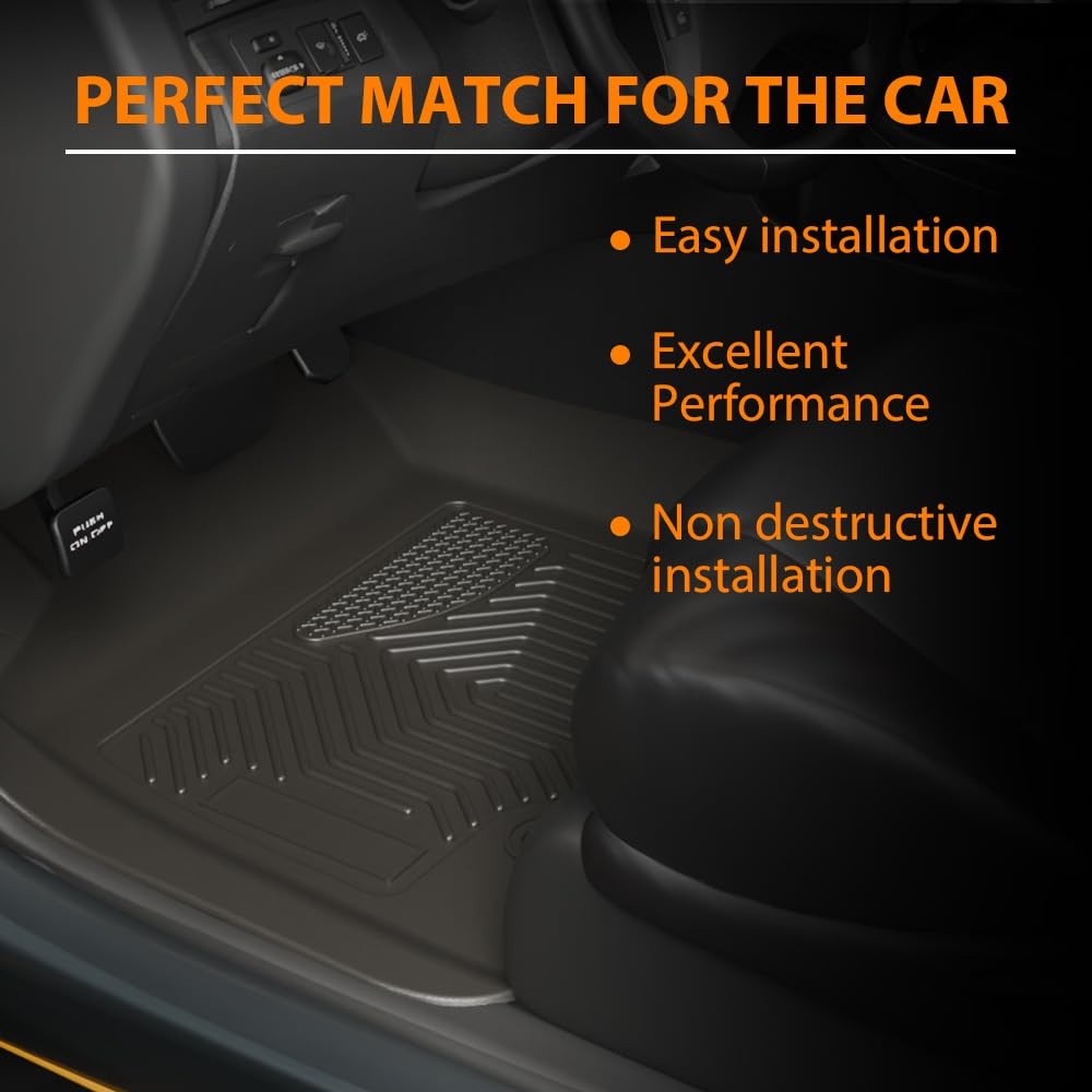 TPE Custom Floor Liners 1st 2nd Row 2021-2025 Nissan Rogue Non-Sport All Weather