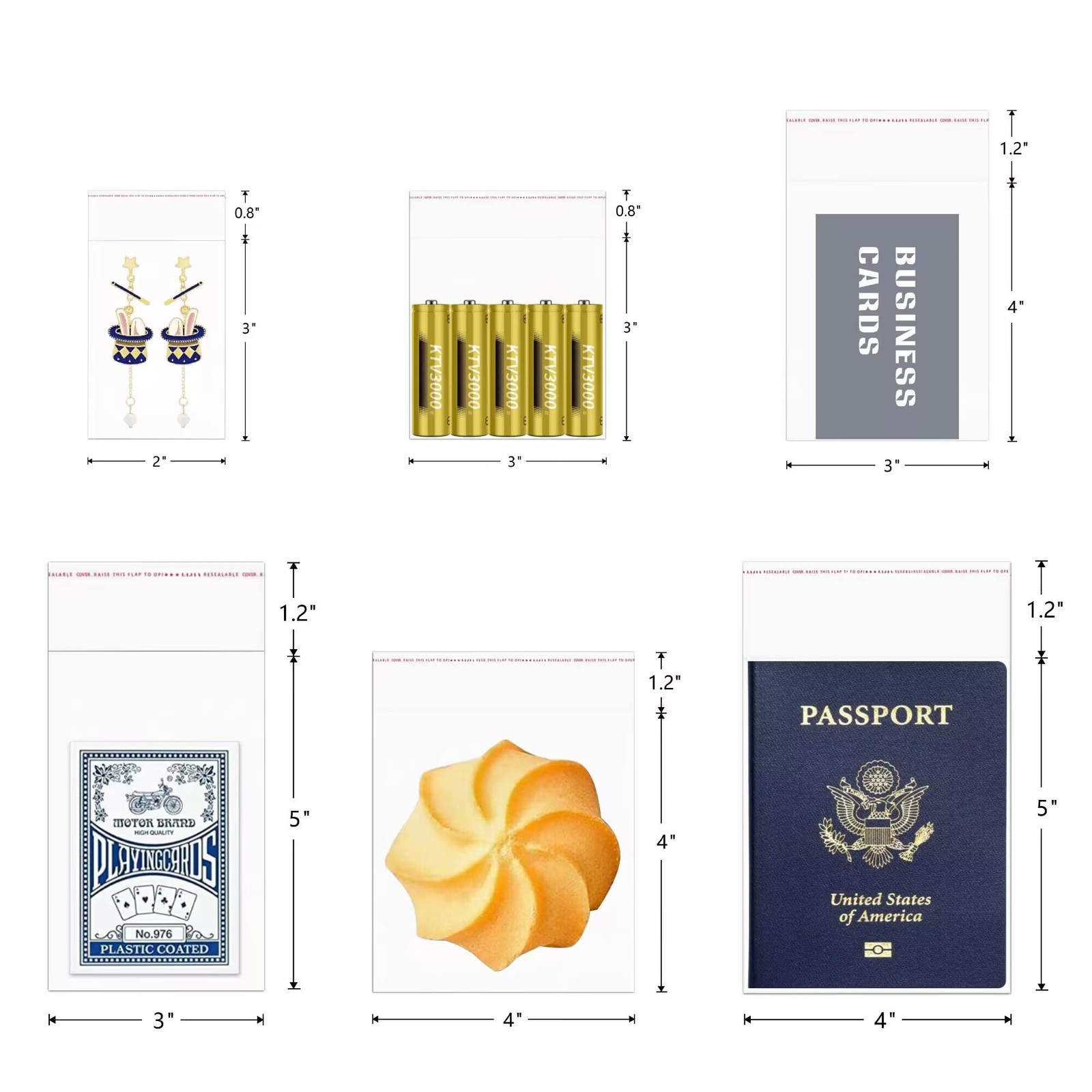 18X24 Clear Cellophane Bags 100Pcs Large Self Sealing Cello Bags Self Adhesive P