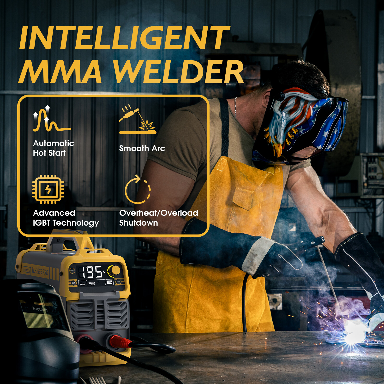 ARC Welder 195A IGBT DC Inverter 110V/220V Lift TIG/MMA/STICK Welding Machine