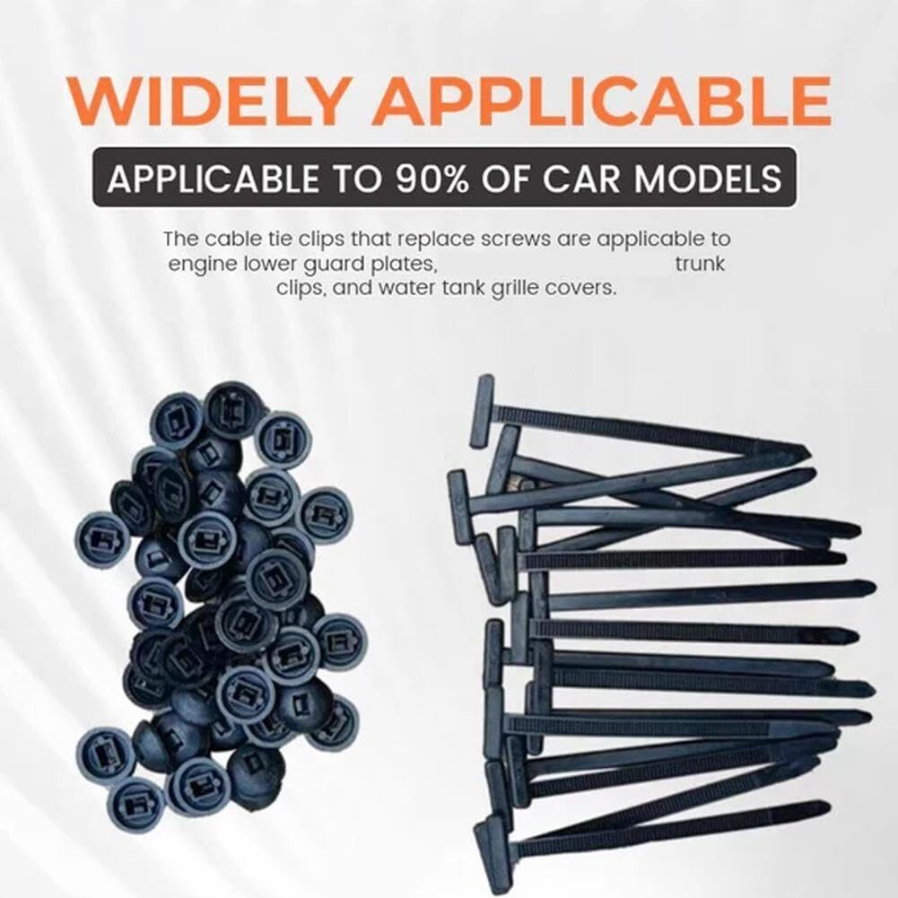 Universal Car Cable Tie Buckle Nylon Fastener Clip Fender Liner Trunk Fixing