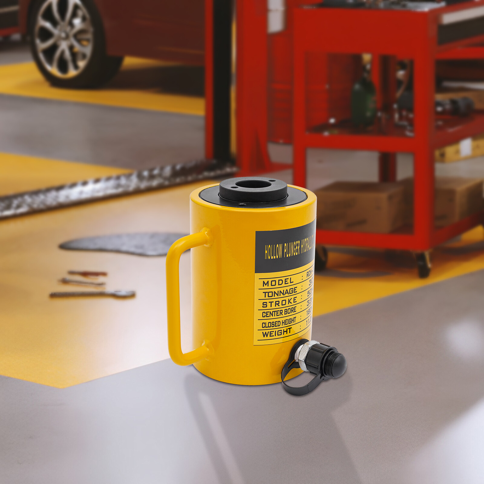 Hollow Ram Hydraulic Cylinder Jack 30 Ton / 66000 lbs 50mm Stroke RCH3050