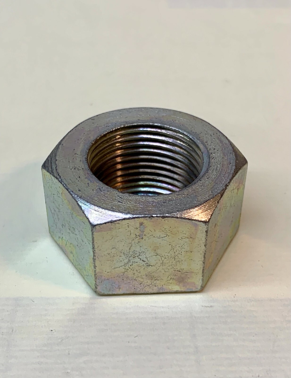 (1) 1-1/8-12 Hex Nut Fine Thread ZINC 1 1/8 Inch 1-1/8″-12 Finished Steel UNF
