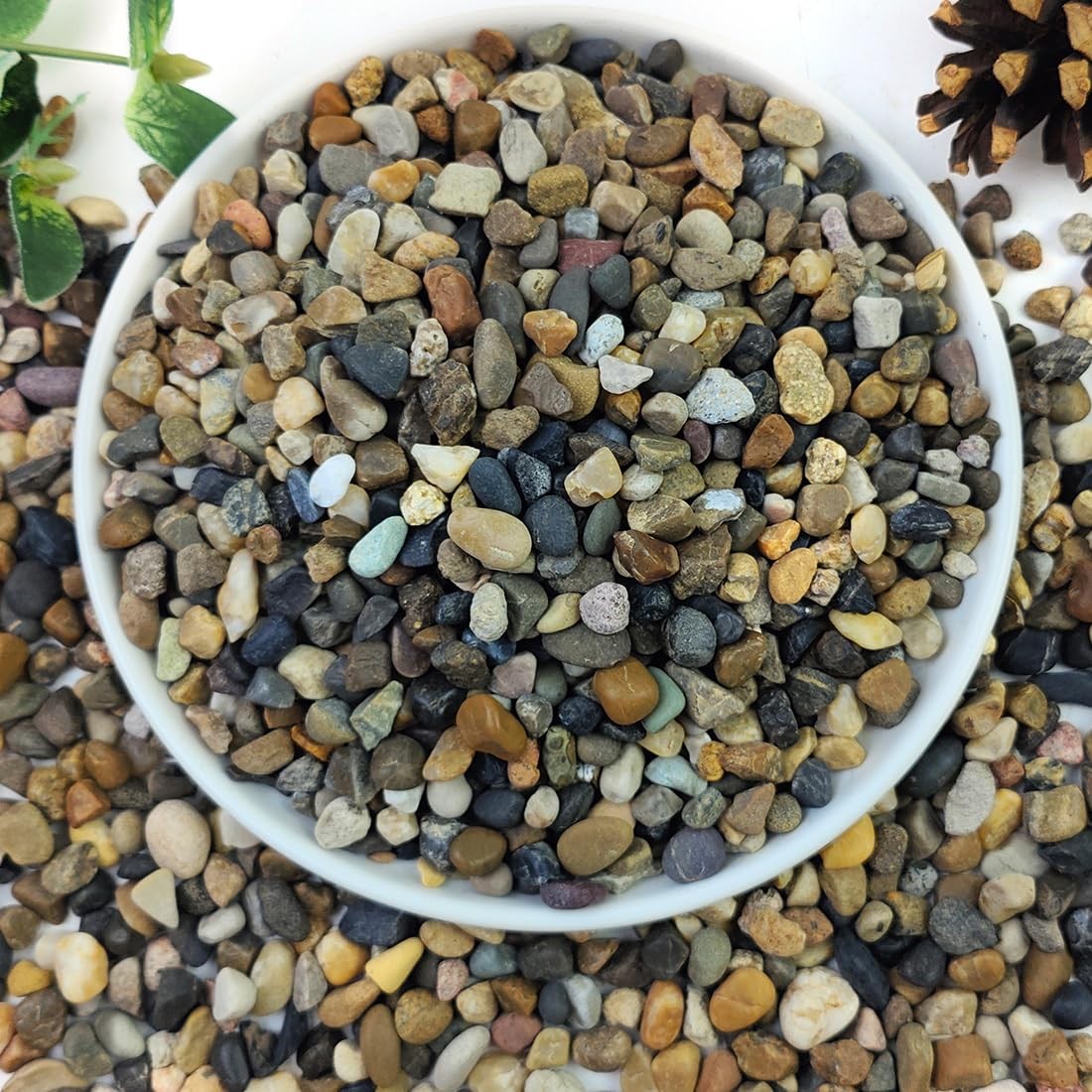 5lbs Aquarium Gravel, 1/4″ Fish Tank Gravel Natural River Rocks Succulent Cac…
