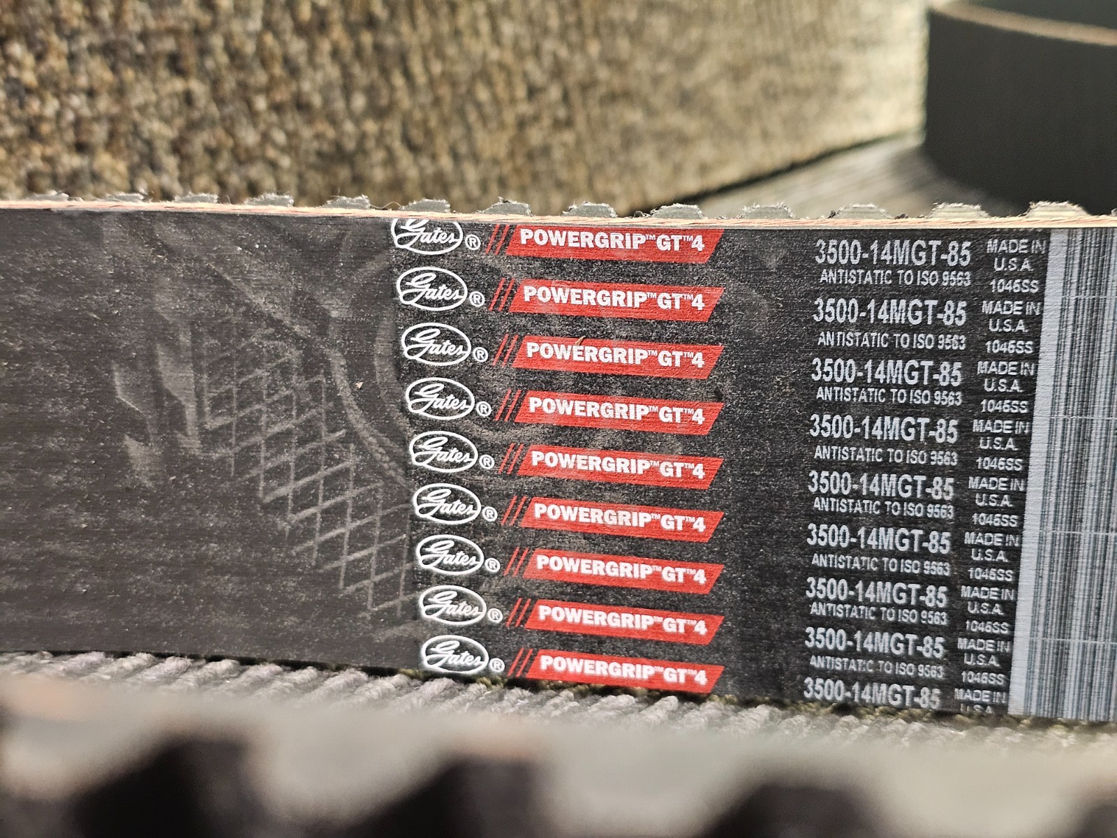 Gates 3500-14MGT-85 PowerGrip GT4 Rubber Synchronous Belt,14MGT Section 3500mm L