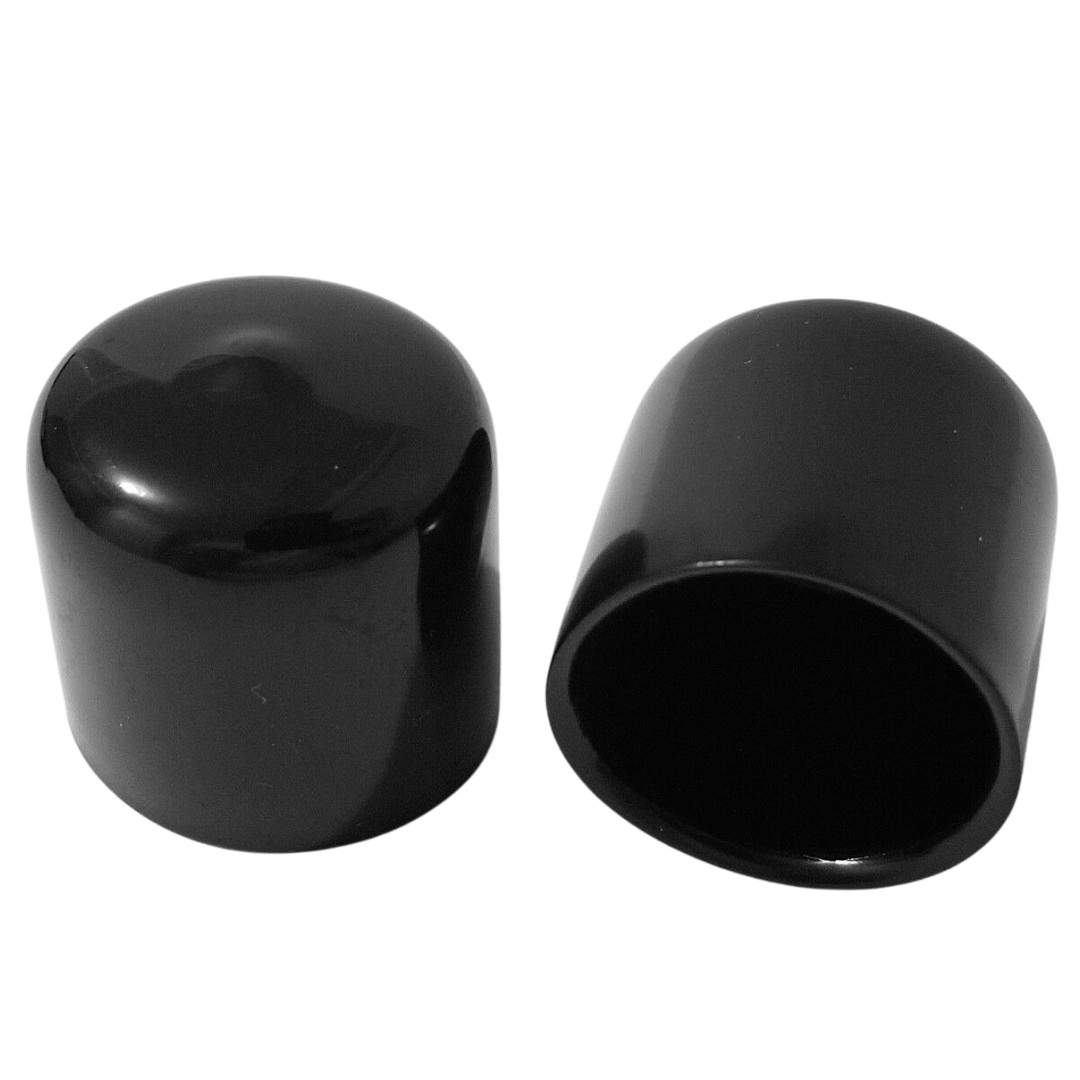 1″ Black Vinyl Rubber Flexible Round Tube Tubing Pipe End Cover Caps