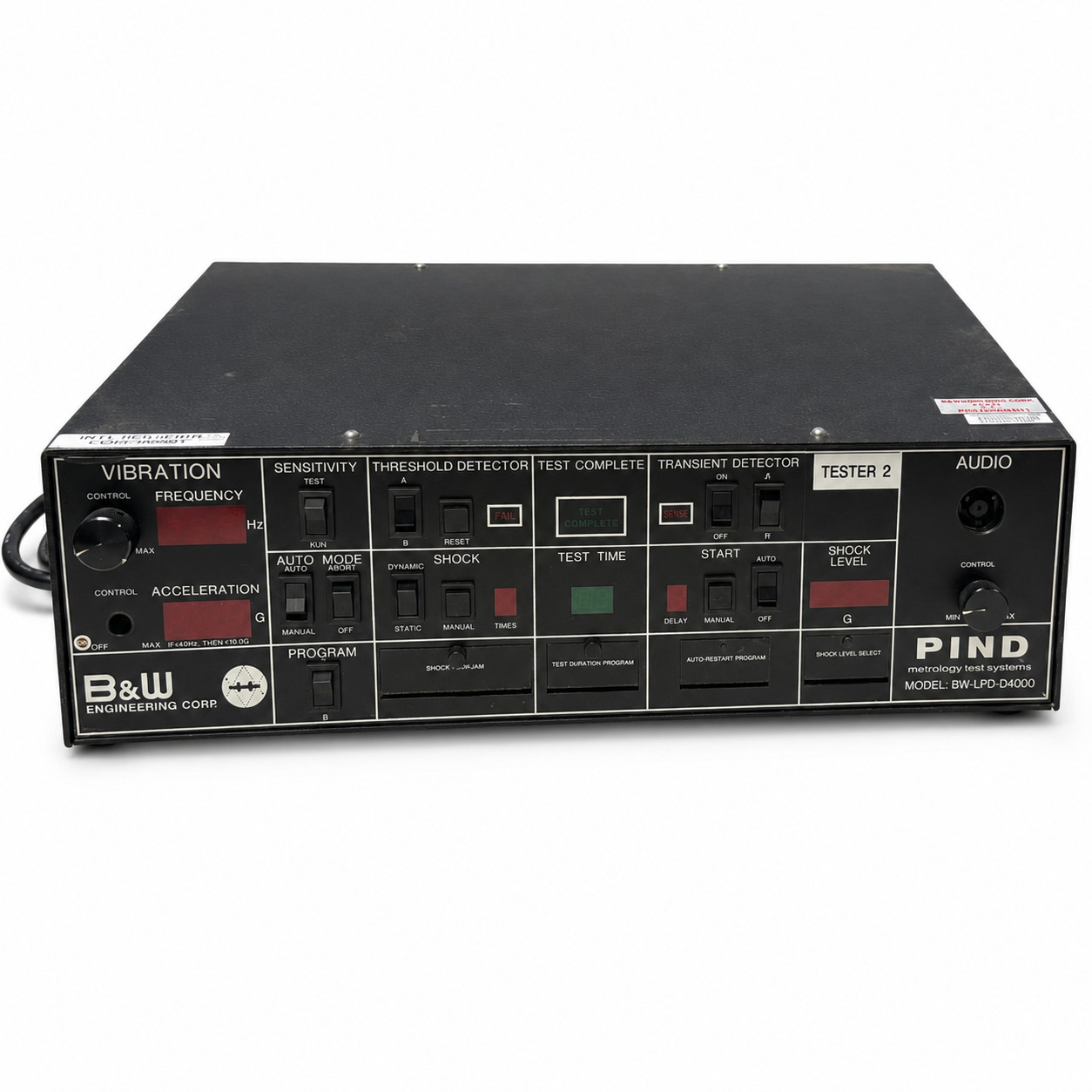 B&W BW-LPD-D4000 PIND Particle Impact Noise Detector w/ 100C-2 Shaker