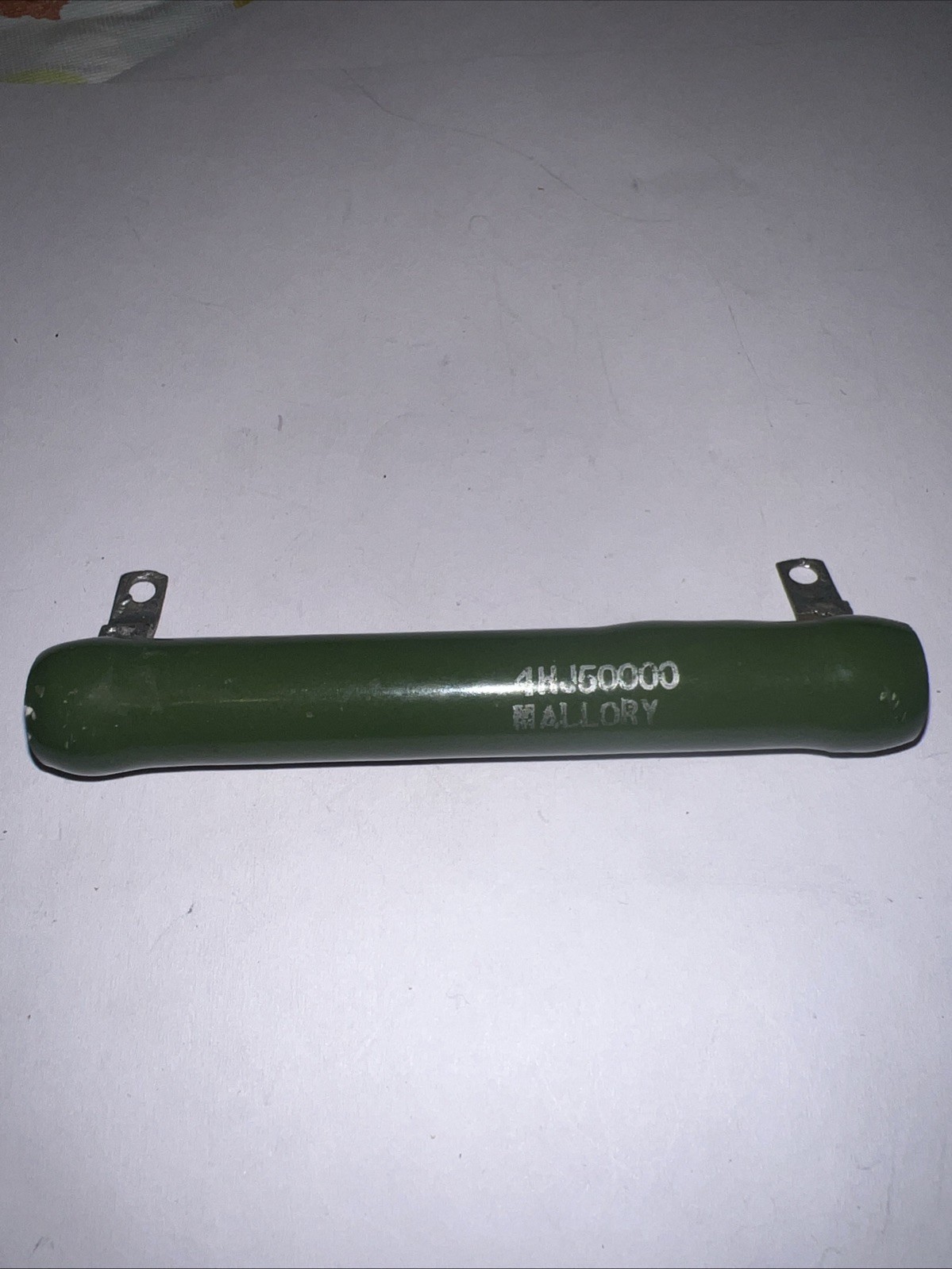 50,000 Ohm 40 Watt Ceramic Wirewound resistor 5% ￼ Tolerance By Mallory 4HJ50000