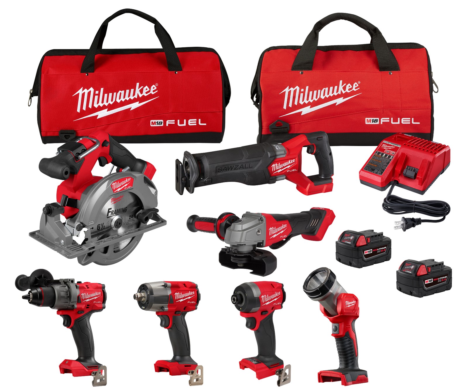 Milwaukee Tool 3697-27 M18 FUEL 7-Tool Combo Kit