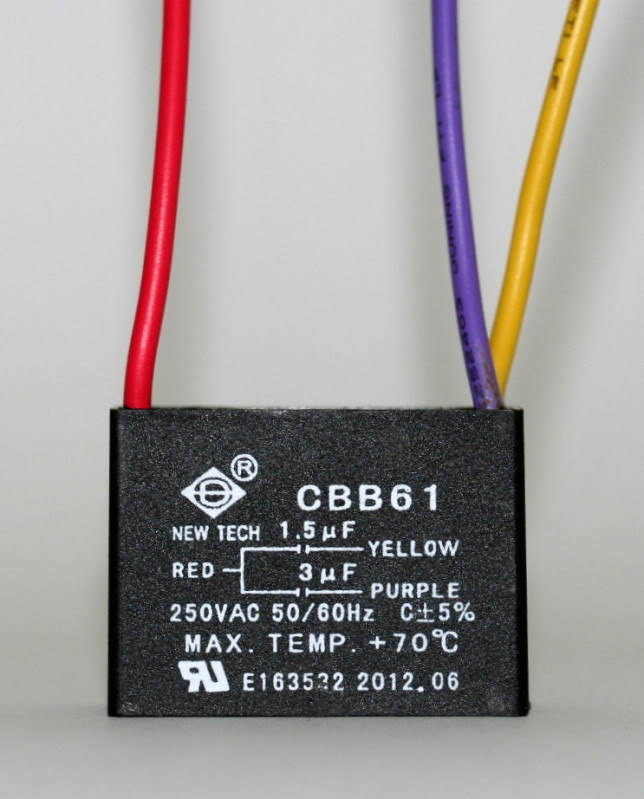 CEILING FAN CAPACITOR CBB61 1.5uf+3uf 3 WIRE More than 1600+ sold