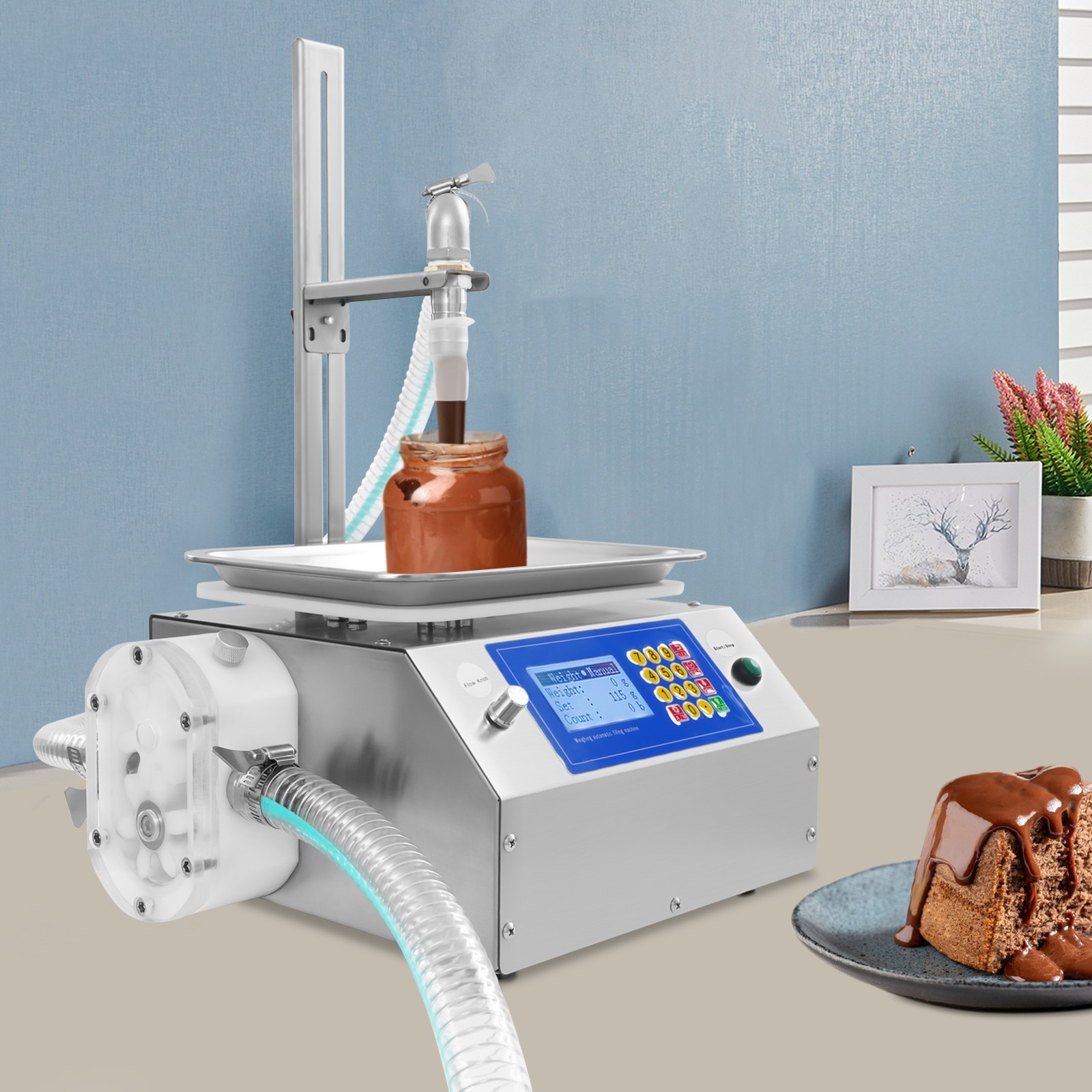 Honey Filling Machine 10g-10kg ,Automatic Weighing Paste Liquid Filling Machine