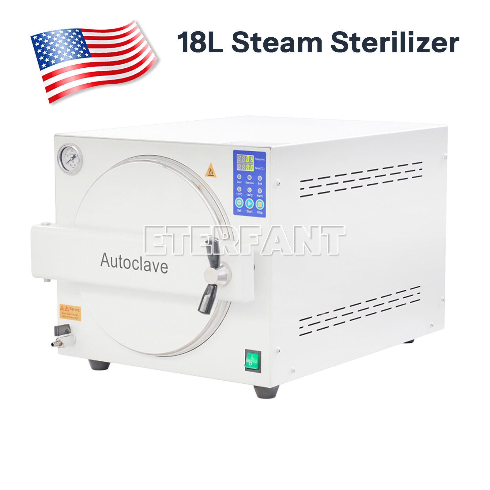 18/23L Class N/B Dental Autoclave Steam Sterilizer Medical Sterilization US