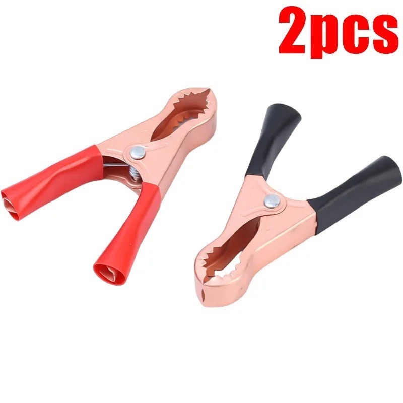 10 pcs 70mm Red & Black Car Battery Test Lead Clip Crocodile Alligator Clamps