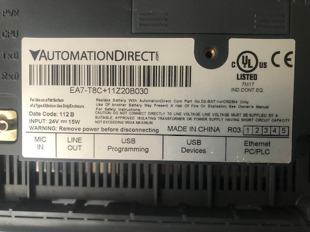 AutomationDirect EA7-T8C Touch Panel