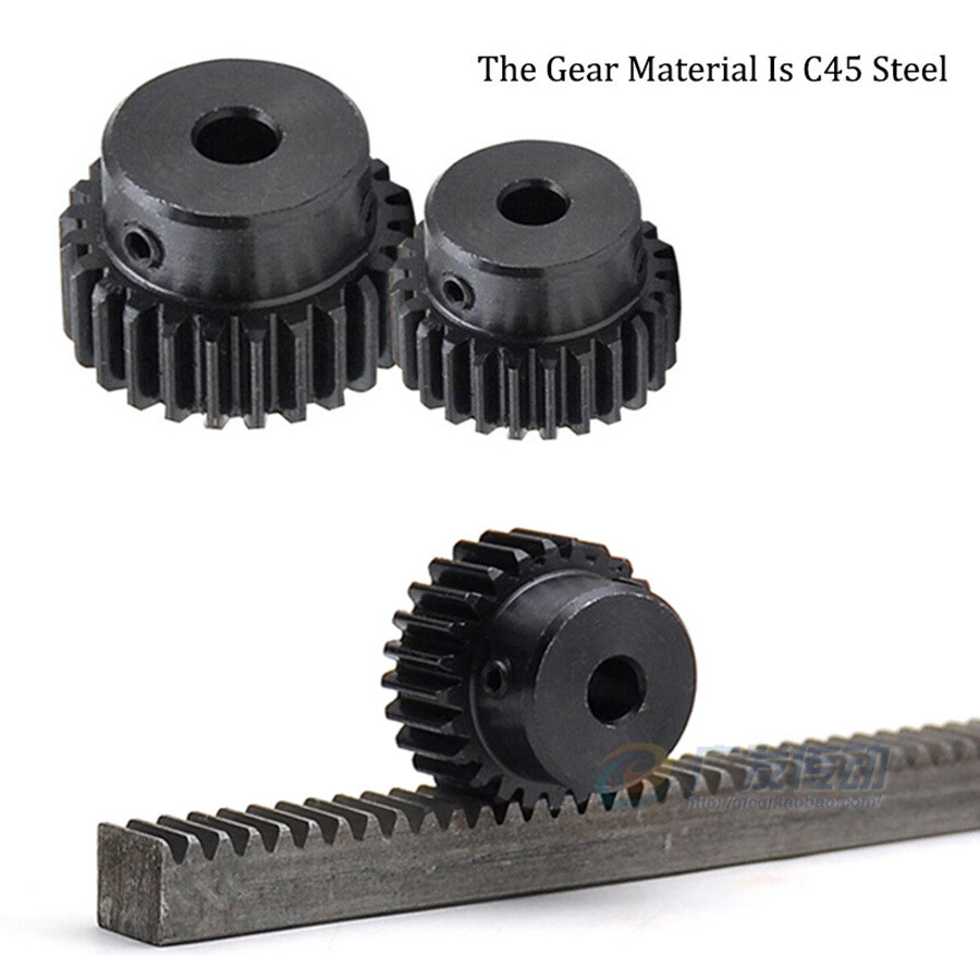Pinion Gear with Step Motor Gear 1 Mod 45# Steel Spur Gear 10-150T Bore 4-25mm