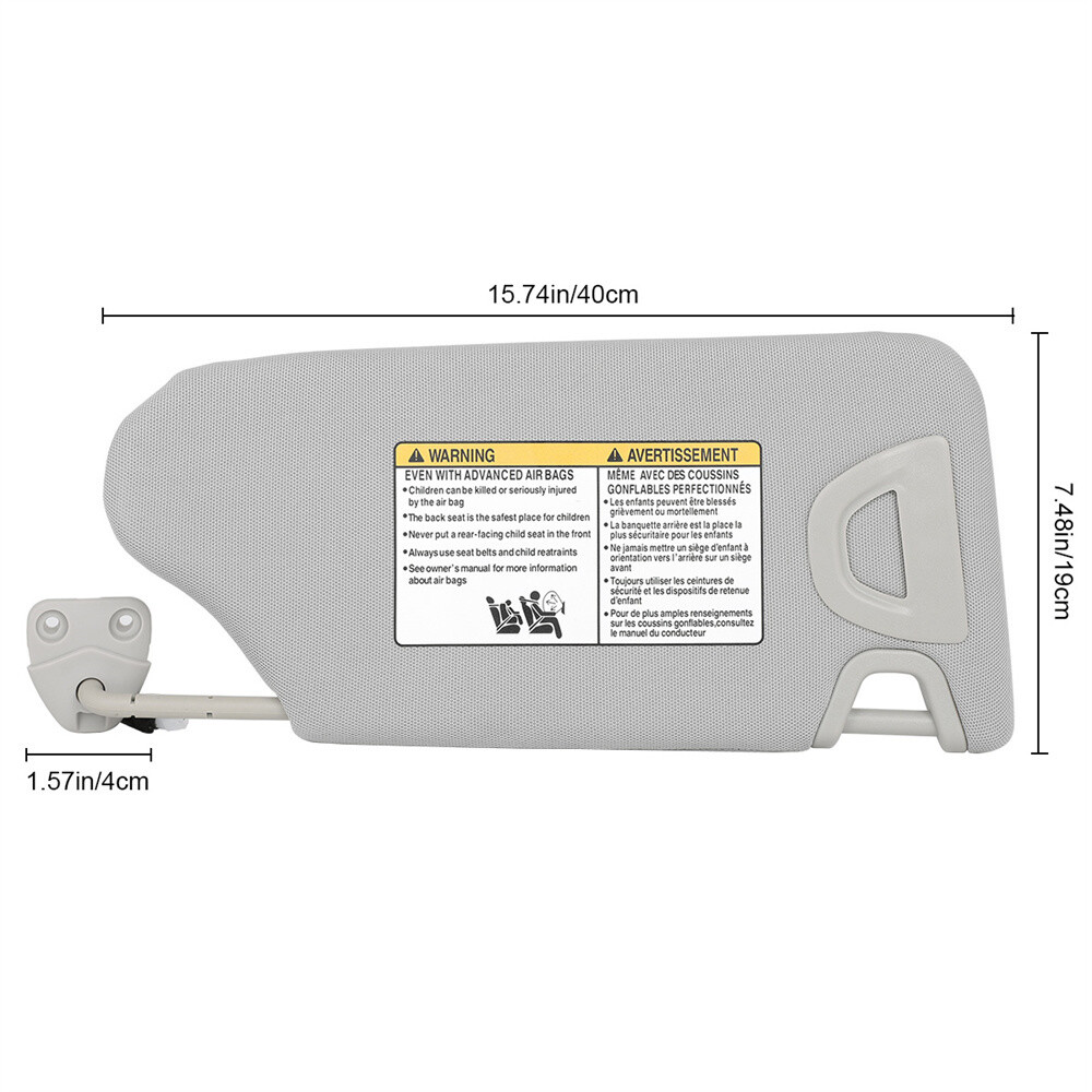 Left Driver Right Passenger Side Sun Visor for Nissan Altima 2013-2018 w/Light