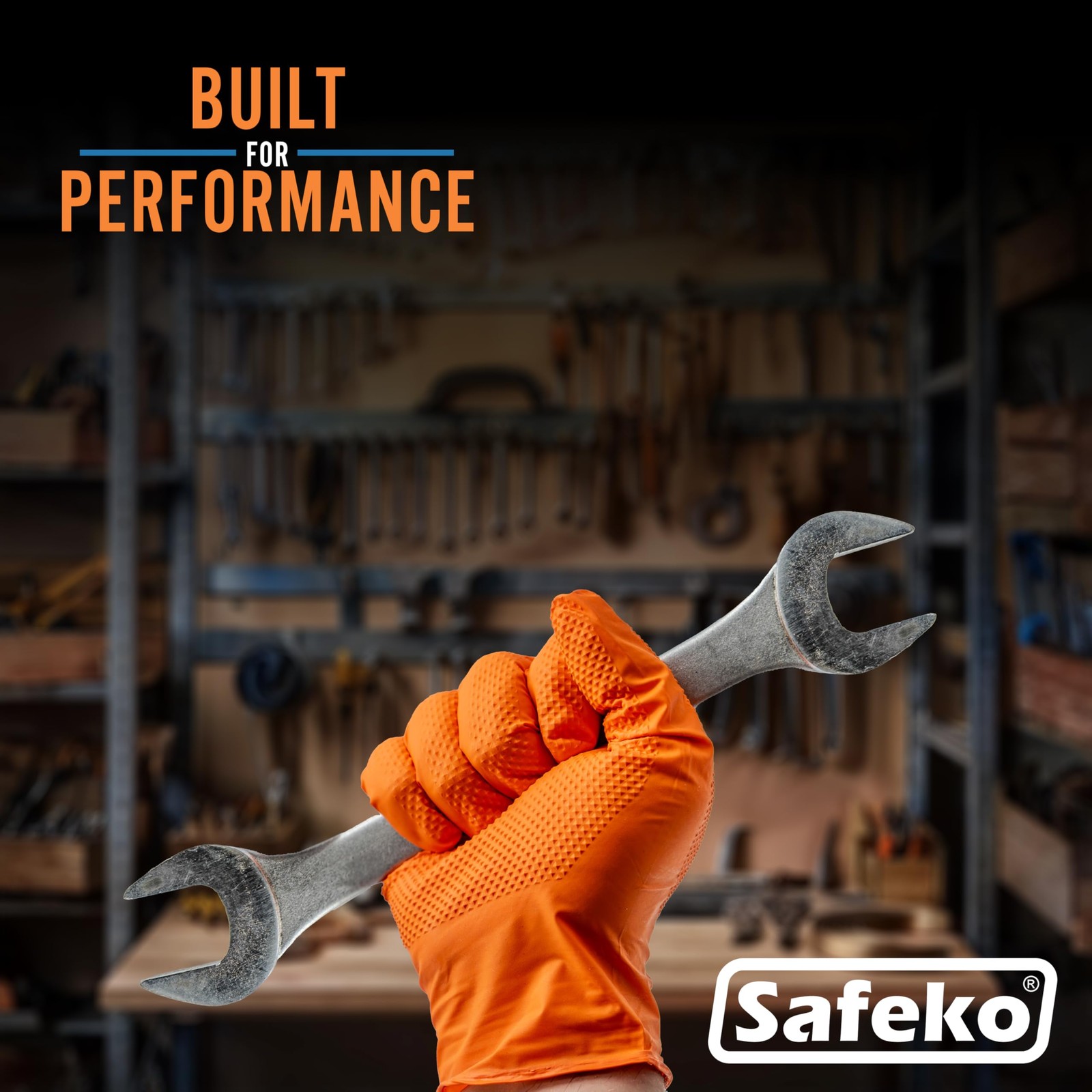Diamond Textured Grip Nitrile Gloves – Heavy Duty, Textured for Enhanced Grip…