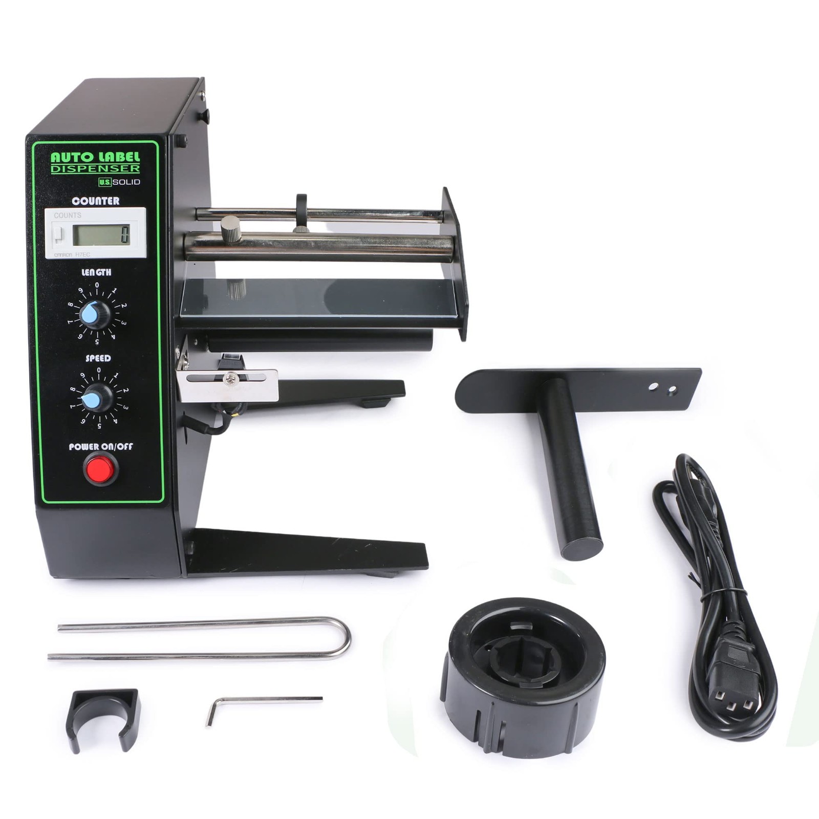 U.S. Solid Automatic Label Dispenser 5.51 in Width Opaque Labels Counter