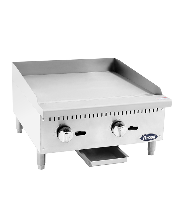 Atosa USA ATMG-24 Heavy Duty 24″ Griddle Grill Nat Gas LP Flat Stainless Steel