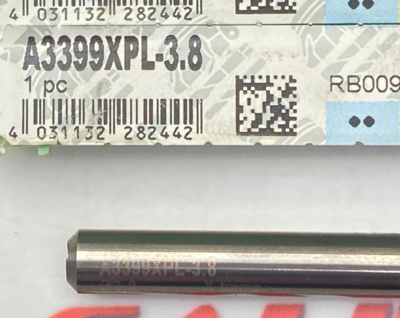 WALTER-TITEX A3399XPL-3.8 Thru Coolant Carbide Drill (NEW)