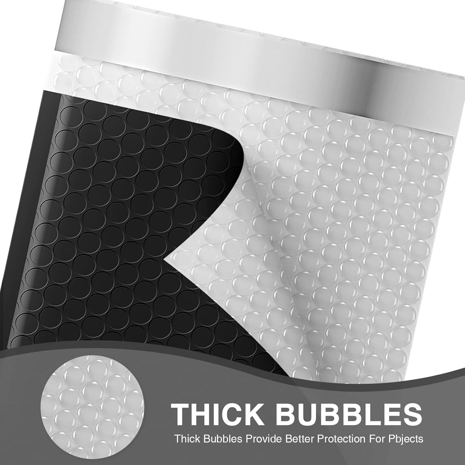 Bubble Mailers 4×8 Inch 50 Pack Black Bubble Mailer Usable Size 4×7 Waterproo…