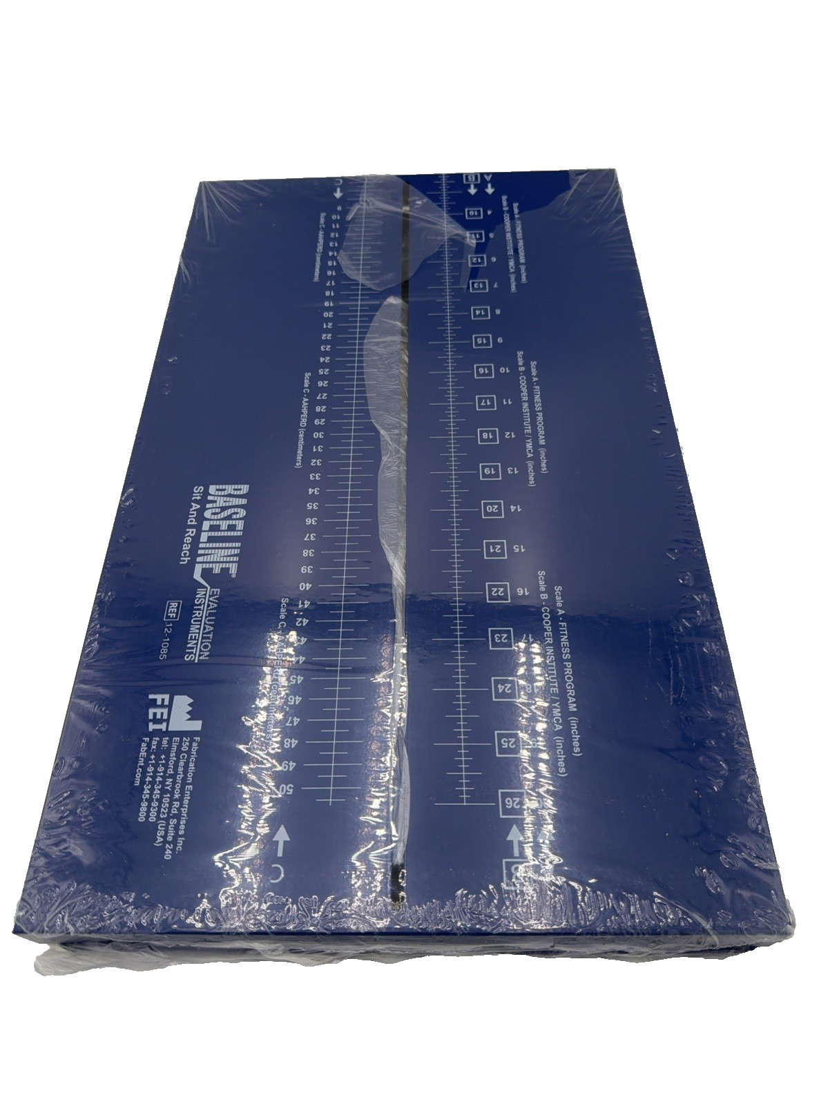 Baseline Sit n’ Reach Flexibility Test Box Trunk Hamstring 12-1085 Blue