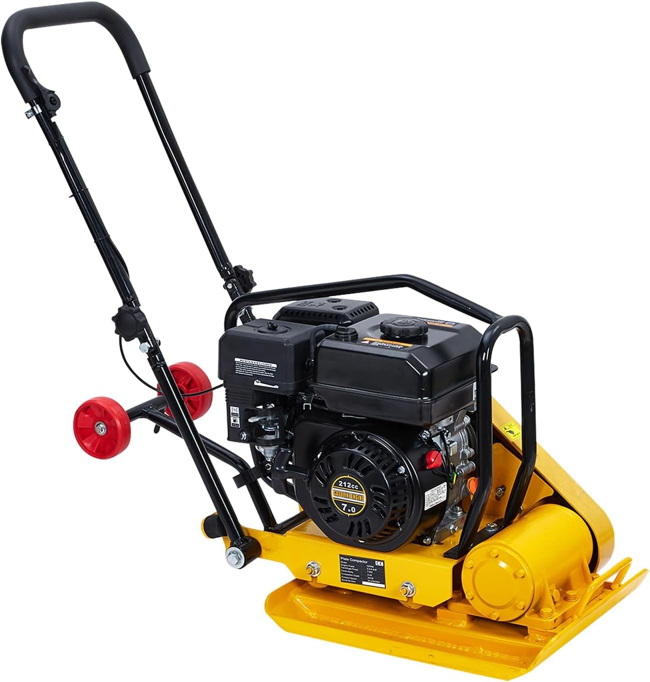 Plate Compactor Rammer Dirt Soil Asphalt Tamper 7HP 212CC Gas Jump Jack Tamper