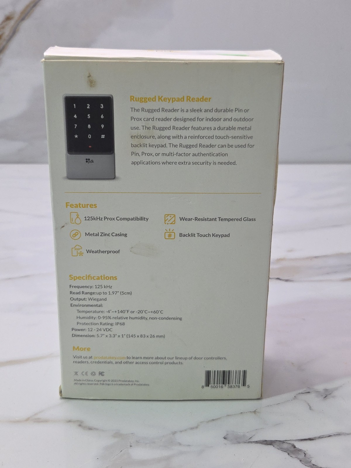 ProdataKey RDRGRK Rugged Reader – Single Gang Keypad