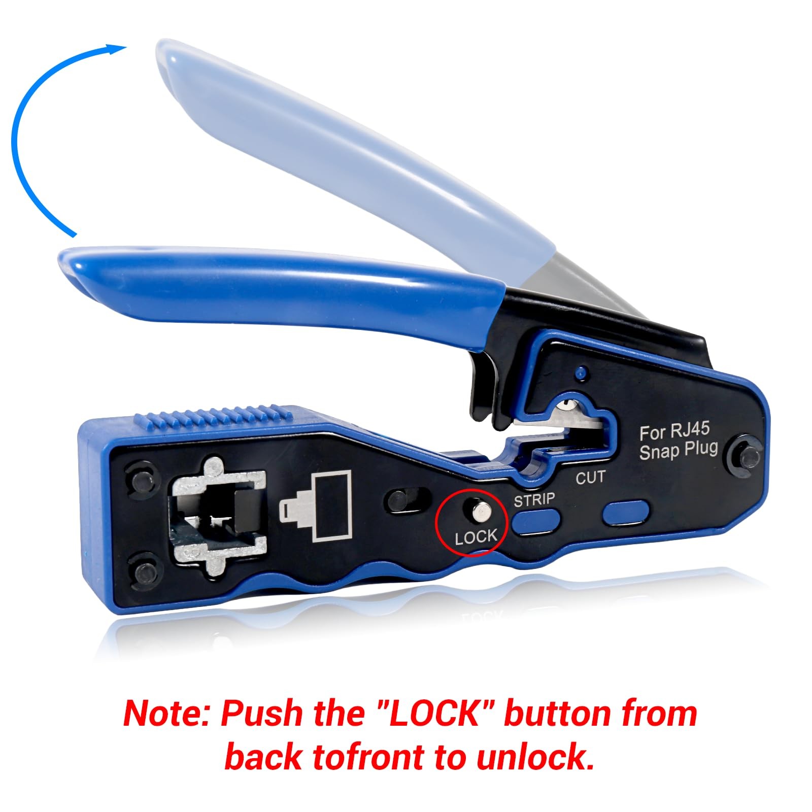 RJ45 Crimp Tool, Pass Thru RJ11 RJ12 Ethernet Crimper for Cat5 Cat6 Connector…
