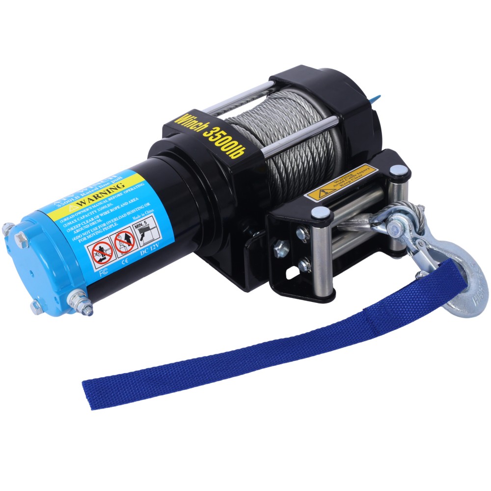 3500LBS Electric Winch 12V ATV UTV with Steel Cable, Wireless Remote & Roller…