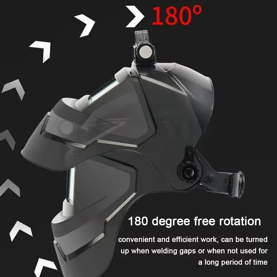 Solar Powered Auto Darkening Welding Helmet – Large View, True Color, High Temp