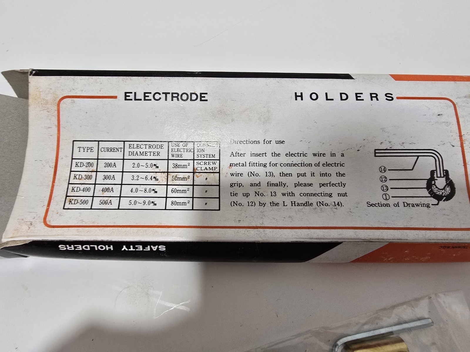 500 Amp Stick Welding Electrode Holder Ergonomic Handle Stinger KD-500-AMP