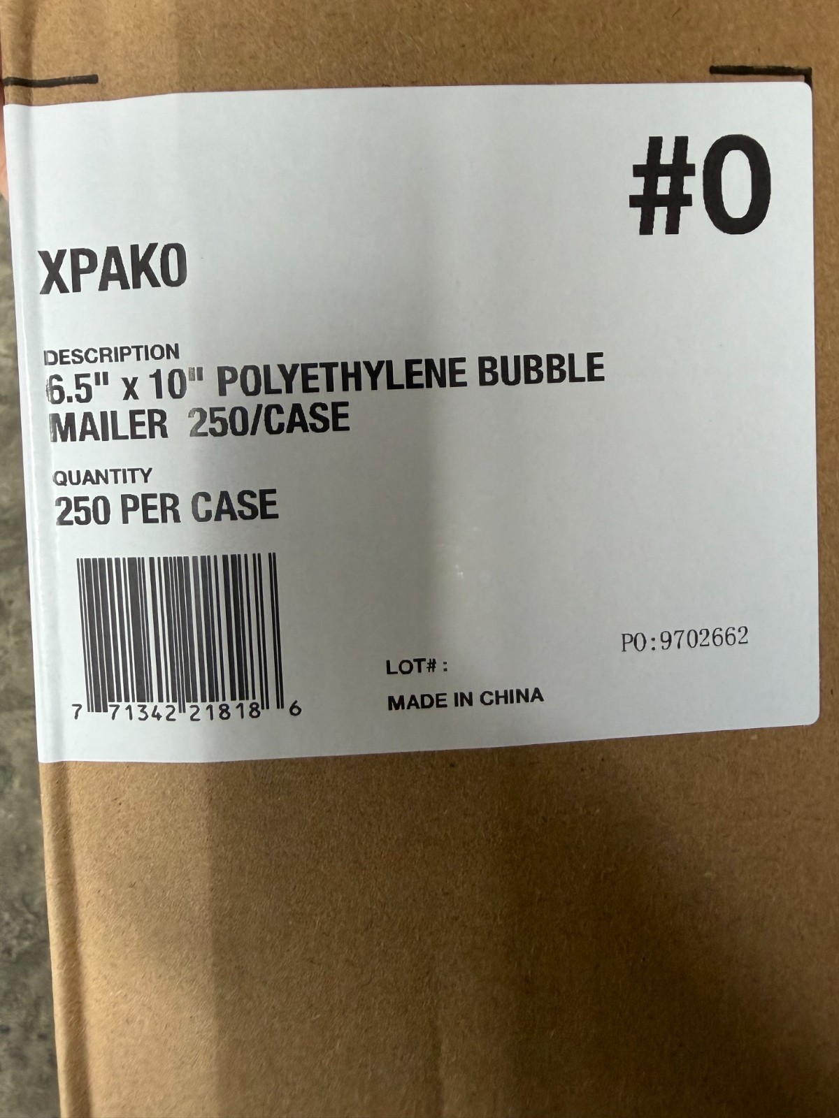 250 Poly Bubble Mailers #0 6.5×10 Self Seal White Padded Shipping Envelopes Bulk