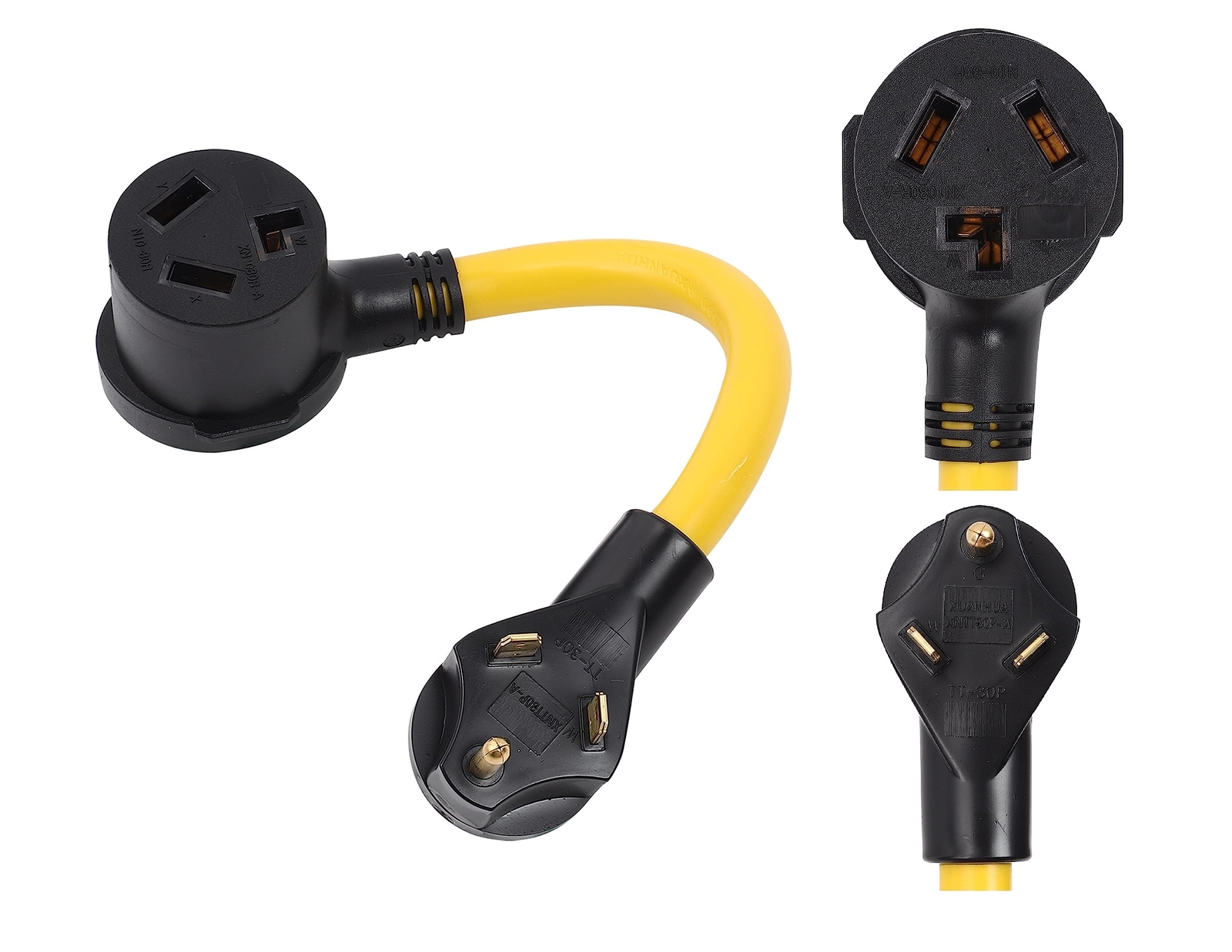 NEMA TT-30P to 10-30R Power Cord Adapter 30 Amp Dryer Welder