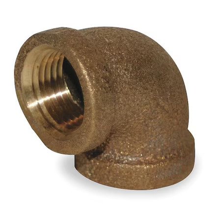 Zoro Select 6Rcu3 90 Degrees Elbow Red Brass 90 Degrees Elbow, 3/8 In Female,