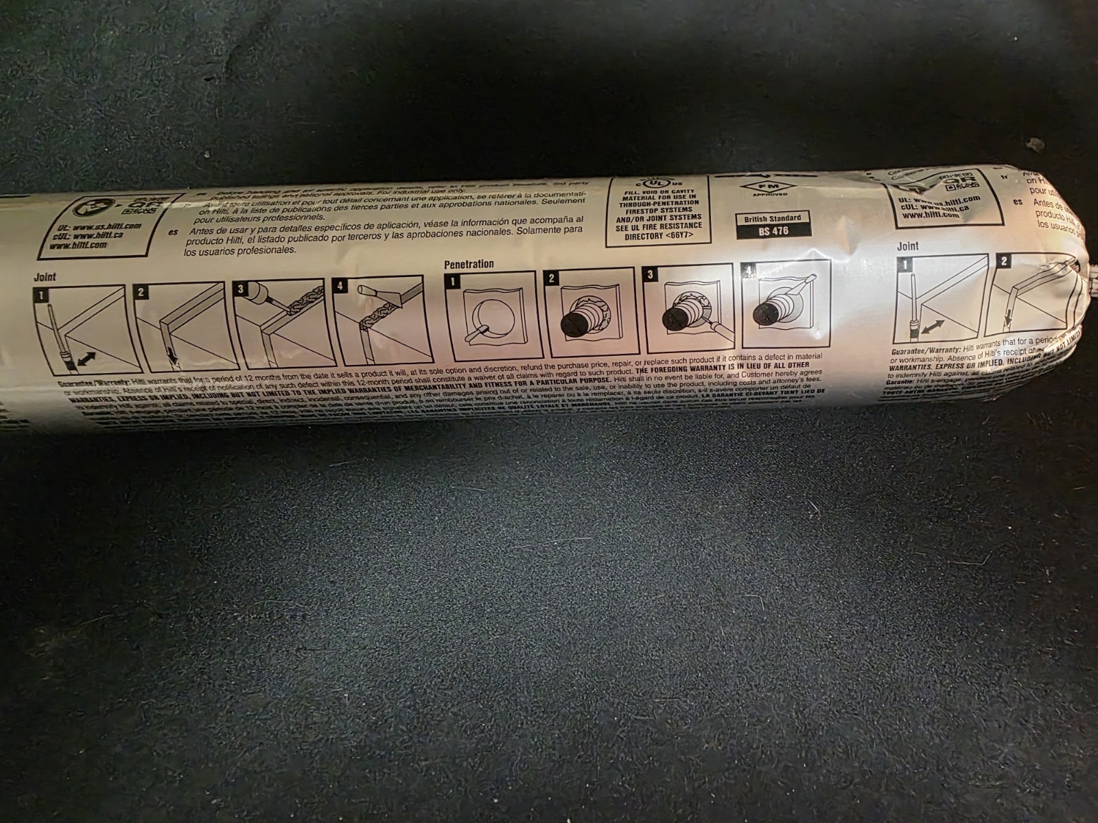 (9) Hilti CP 606 Firestop Acrylic Sealant Sausage Pack Exp 2/17/2028