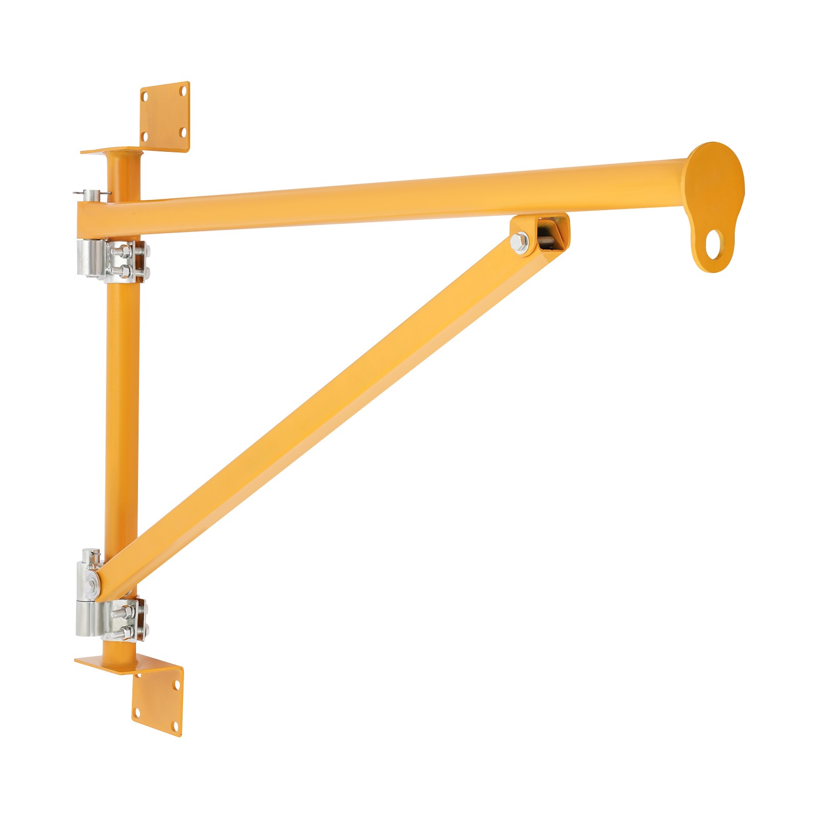 Wall Mount Jib Crane Bracket, 200kg Capacity Swing Arm Hoist, Orange Alloy Steel