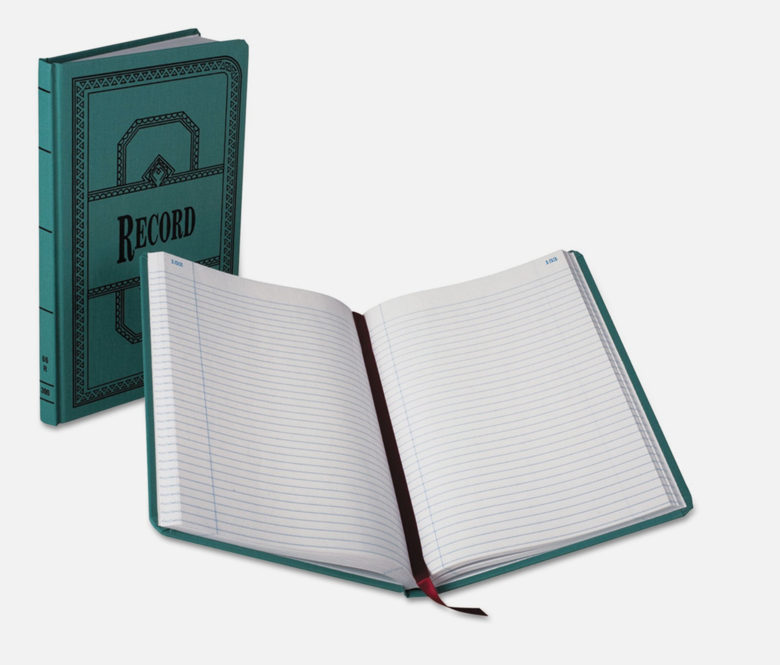 Boorum & Pease Account Book Record Rule Blue 300 Pages 12 1/8 x 7 5/8 66-300-R