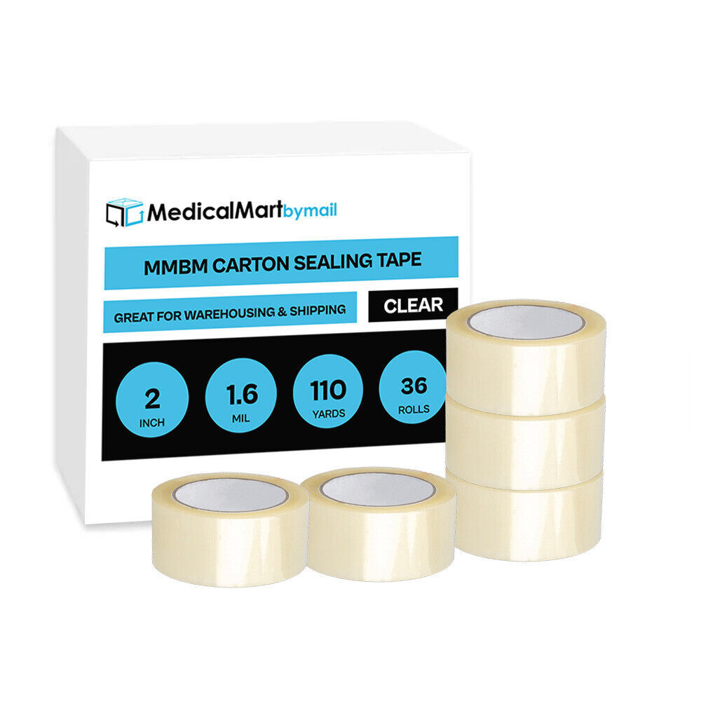 36 Rolls – 2 Inch x 110 Yards (330 ft) Clear Carton Sealing Packing Package Tape