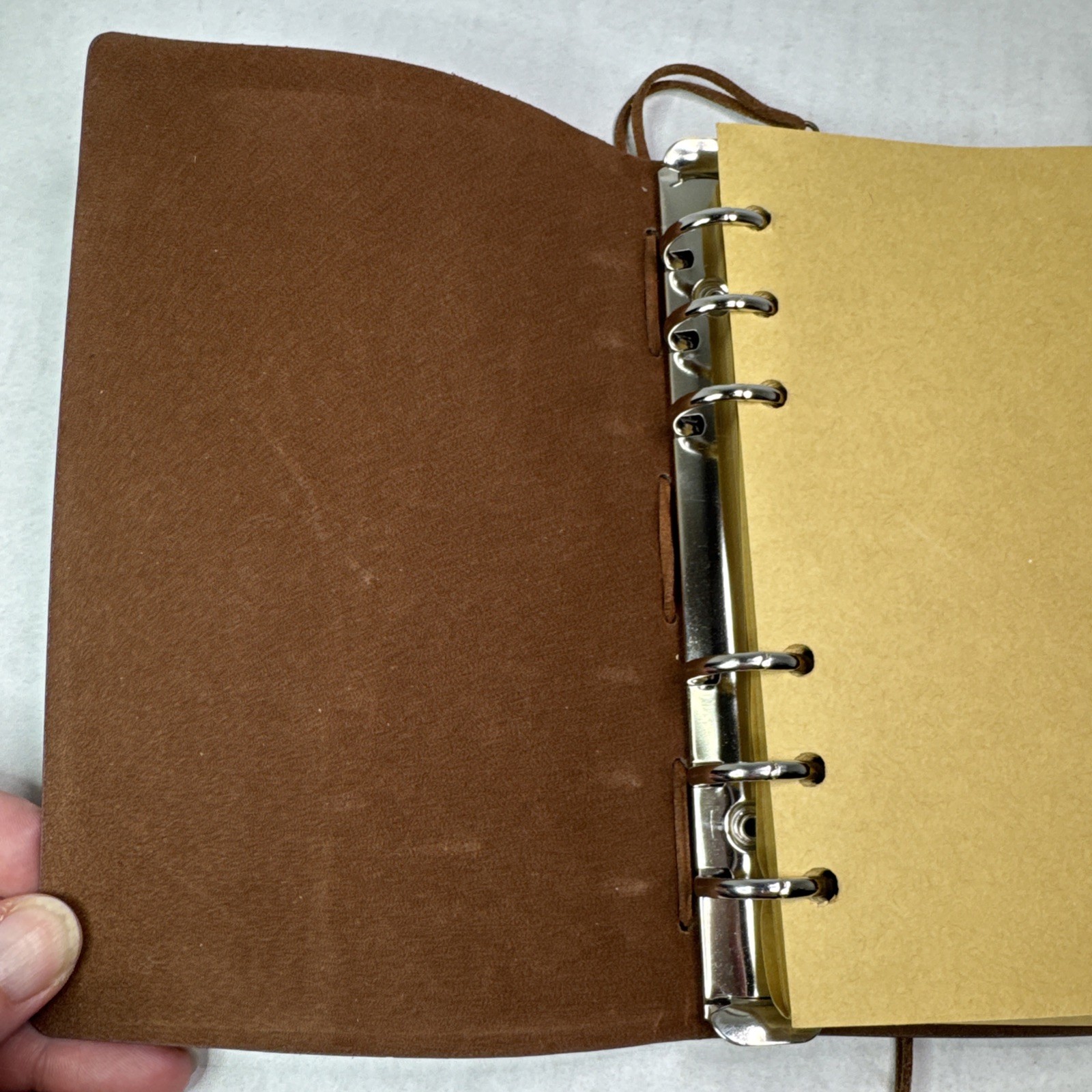 Maleden Nautical PU Leather Journal Refillable 6 ring Compact Binder Craft Paper