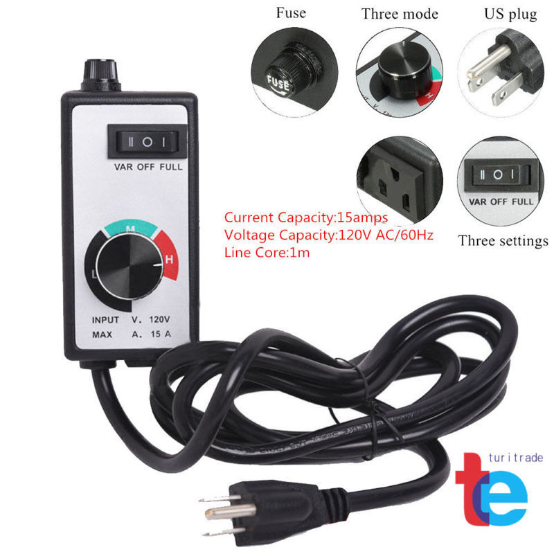 For Router Fan Variable Speed Controller Electric Motor Rheostat AC 120V Newest